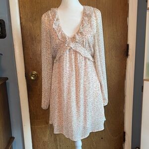 American Eagle By Payless Pink Floral Long Sleeve Dress